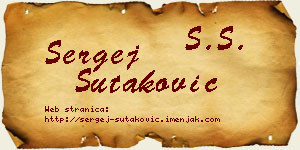 Sergej Šutaković vizit kartica